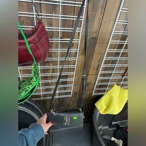 Steve Madden Black Crossbody Bag with Logo